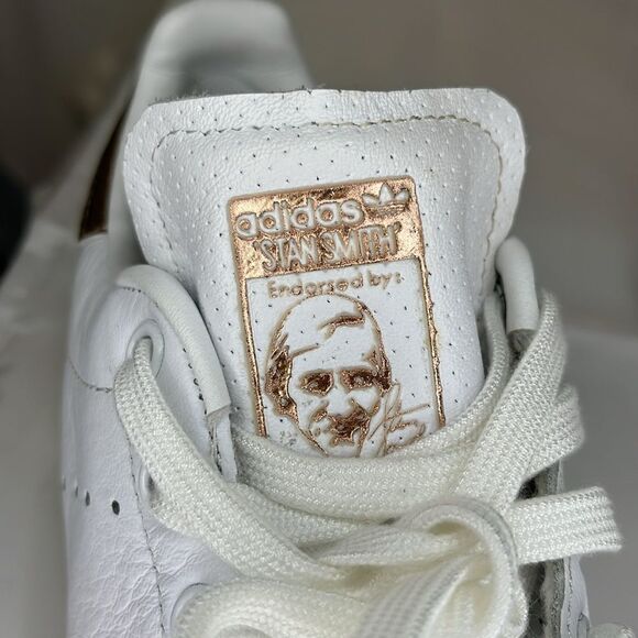 ADIDAS STAN SMITH WHT/GLD WOMENS SNEAKERS FTL-02-006 - Picture 2 of 12